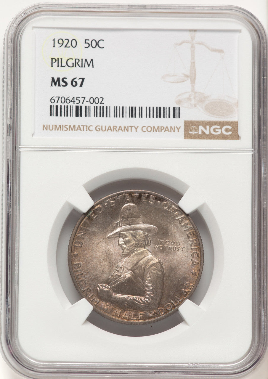 1920 50C Pilgrim Commemorative Silver NGC MS67 (781775006)