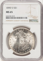 1890-S Morgan Dollar NGC MS65 (781837030)