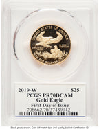 2019-W Proof Gold Eagle 1/2 oz FDI PCGS PR70 Ed Moy