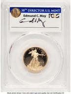 2019-W Proof Gold Eagle 1/4 oz FDI PCGS PR70 Ed Moy