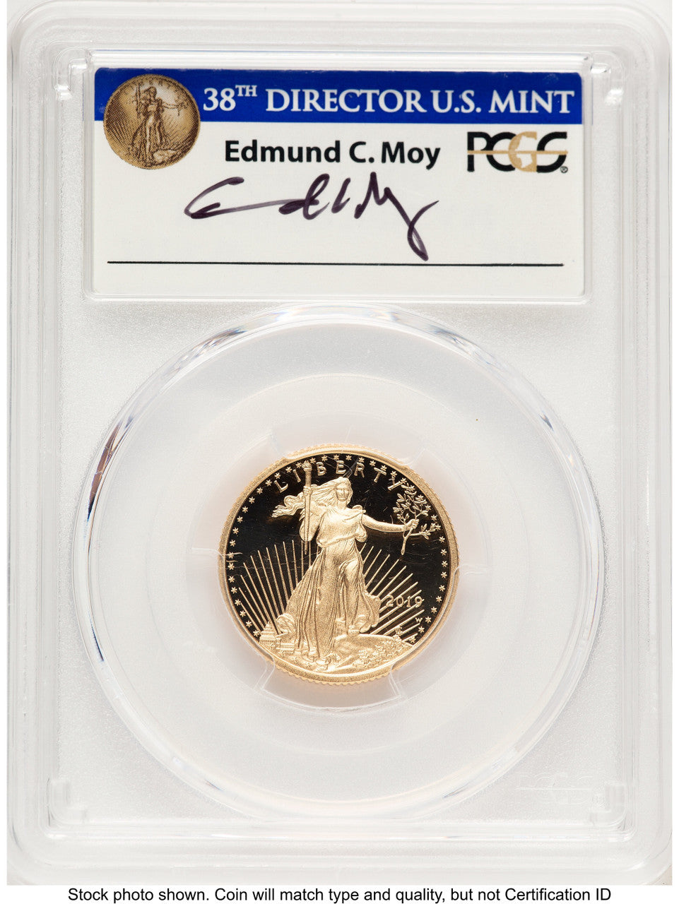 2019-W Proof Gold Eagle 1/4 oz FDI PCGS PR70 Ed Moy