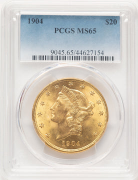 1904 $20 Liberty Liberty Double Eagle PCGS MS65 (781895007)