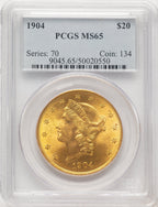 1904 $20 Liberty Liberty Double Eagle PCGS MS65 (781895008)