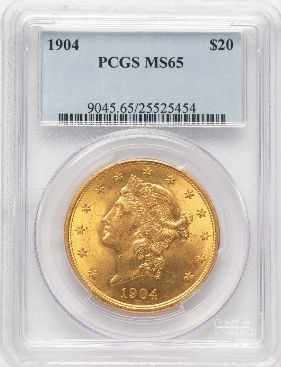 1904 $20 Liberty Liberty Double Eagle PCGS MS65 (781895009)