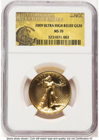2009 G$20 Ultra High Relief Saint Gaudens Label NGC MS70 (781897011)