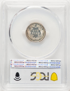 1873 10C CA Proof Seated Dime PCGS PR65