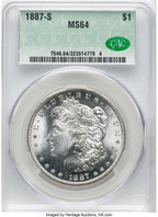 1887-S CAC Morgan Dollar CACG MS64