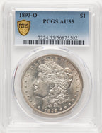 1893-O Morgan Dollar PCGS AU55 (781934007)