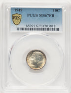 1949 10C FB Roosevelt Dime PCGS MS67 (781940001)