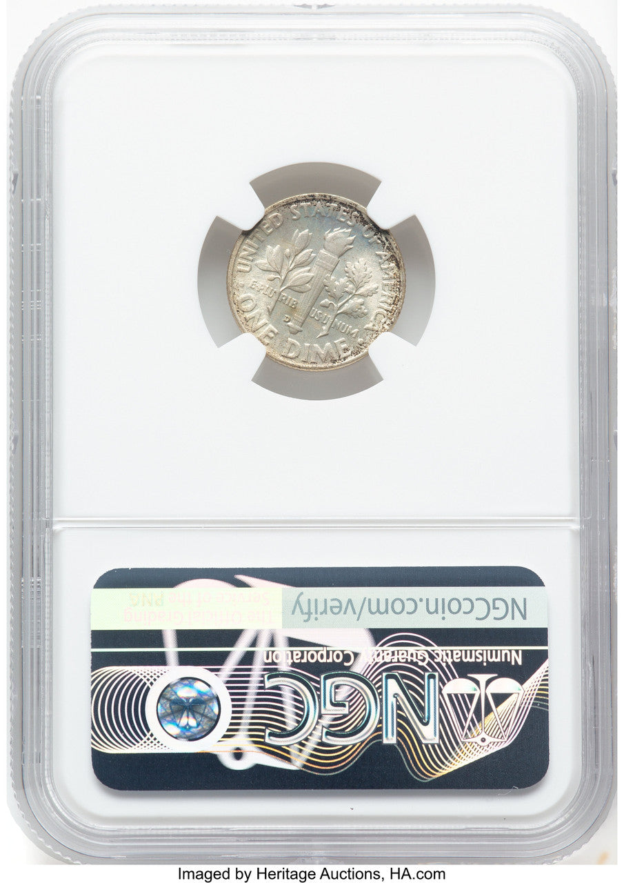 1952-D 10C FB Roosevelt Dime NGC MS68