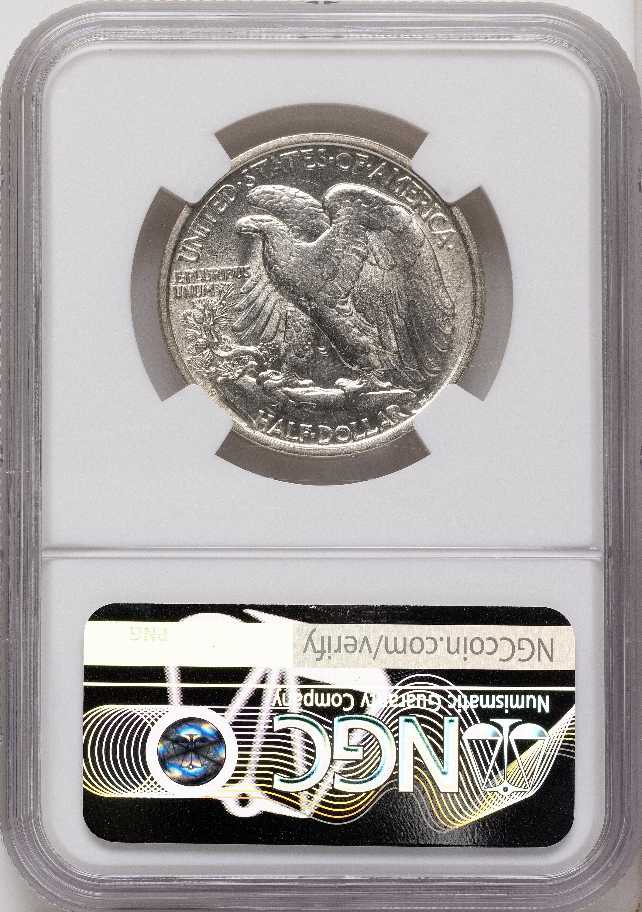 1918-D 50C Walking Liberty Half Dollar NGC AU58