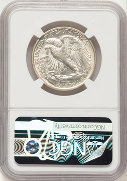 1919-D 50C Walking Liberty Half Dollar NGC AU58