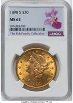 1898-S $20 Liberty Double Eagle NGC MS62 (781949010)