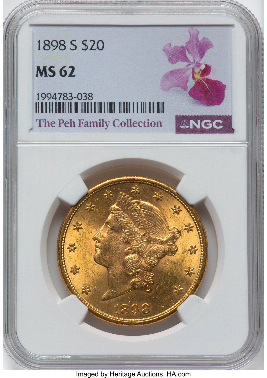 1898-S $20 Liberty Double Eagle NGC MS62 (781949010)