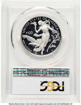 2016-W Proof Platinum Eagle 1 oz Blue Gradient PCGS PR70