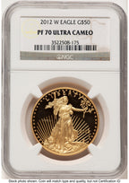 2012-W Proof Gold Eagle 1 oz Brown Label NGC PF70