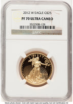 2012-W Proof Gold Eagle 1/2 oz Brown Label NGC PF70