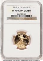 2012-W Proof Gold Eagle 1/4 oz Brown Label NGC PF70