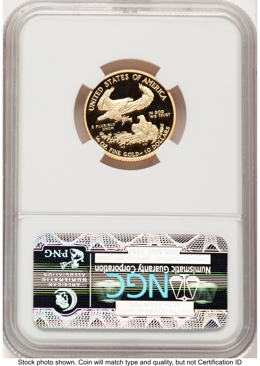 2012-W Proof Gold Eagle 1/4 oz Brown Label NGC PF70