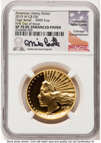 2019-W G$100 American Liberty High Relief Enhanced UC FDI Mike Castle NGC MS70 (782020010)