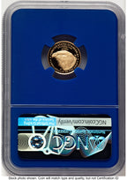 2022-W Proof Gold Eagle 1/10 oz FDR Jennie Blue Core NGC PF70 Norris
