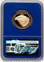 2022-W Proof Gold Eagle 1/2 oz FDR Jennie Blue Core NGC PF70 Norris