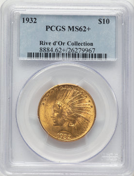 1932 $10 Indian Eagle PCGS MS62+