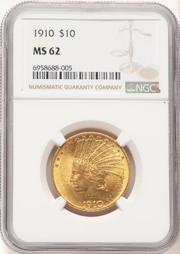 1910 $10 Indian Eagle NGC MS62 (782035011)