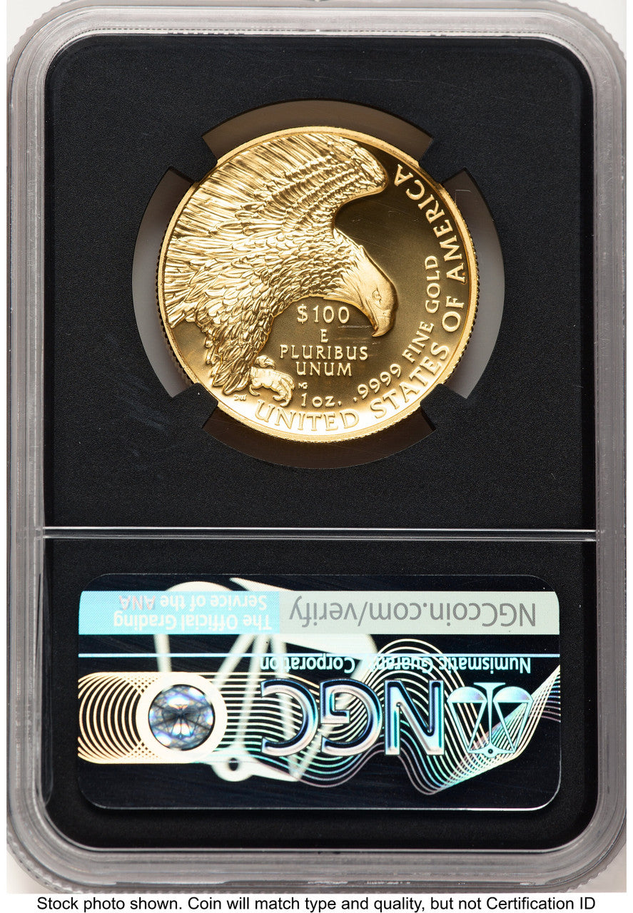 2019-W G$100 American Liberty High Relief Enhanced 2021 US Mint Auction Mike Castle NGC MS70