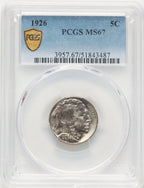 1926 5C Buffalo Nickel PCGS MS67 (782132001)
