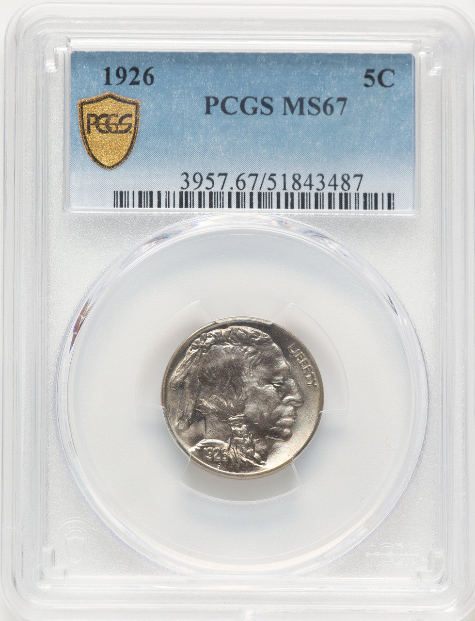 1926 5C Buffalo Nickel PCGS MS67 (782132001)