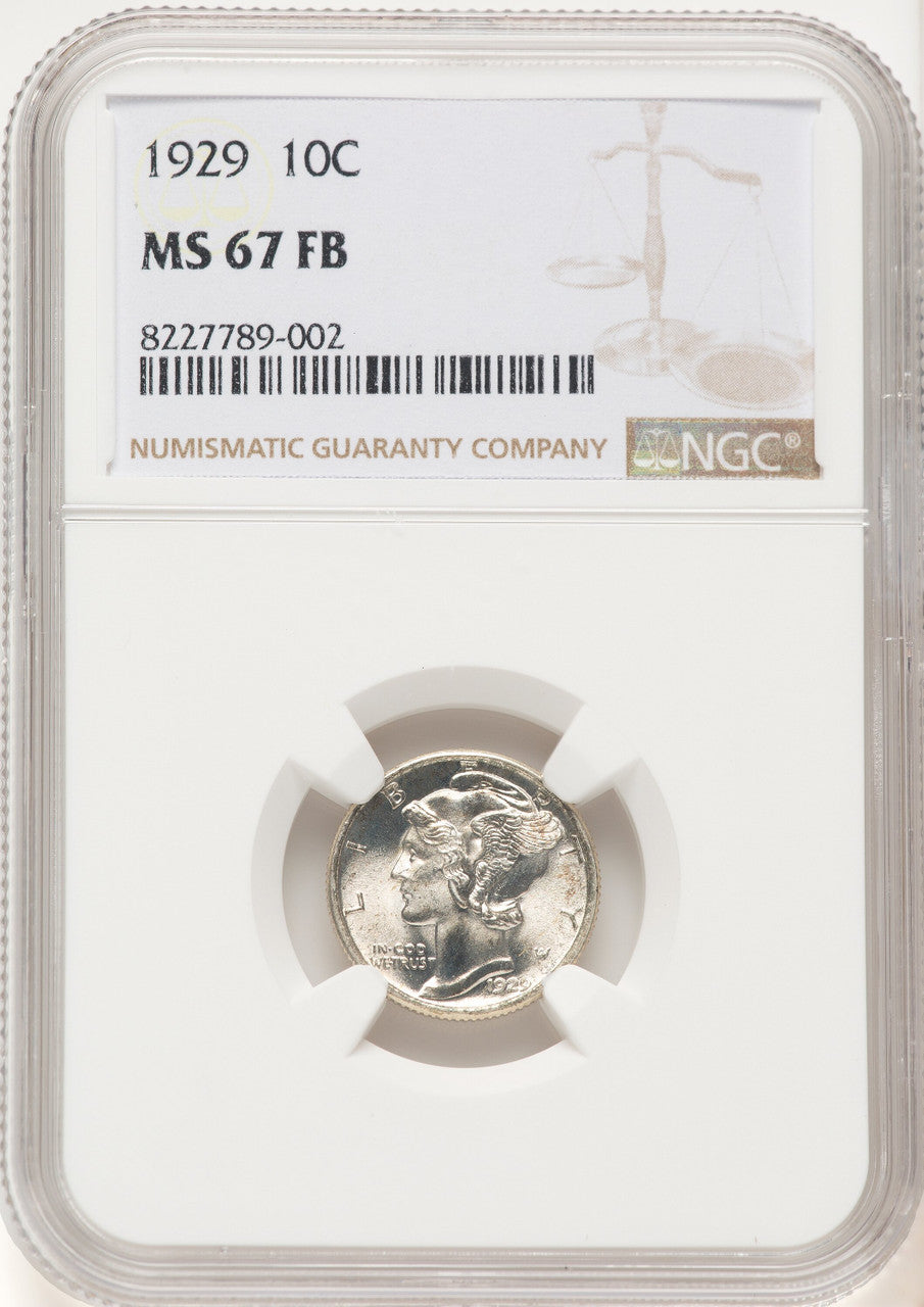 1929 10C FB Mercury Dime NGC MS67 (782132004)