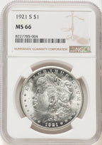 1921-S Morgan Dollar NGC MS66 (782132030)