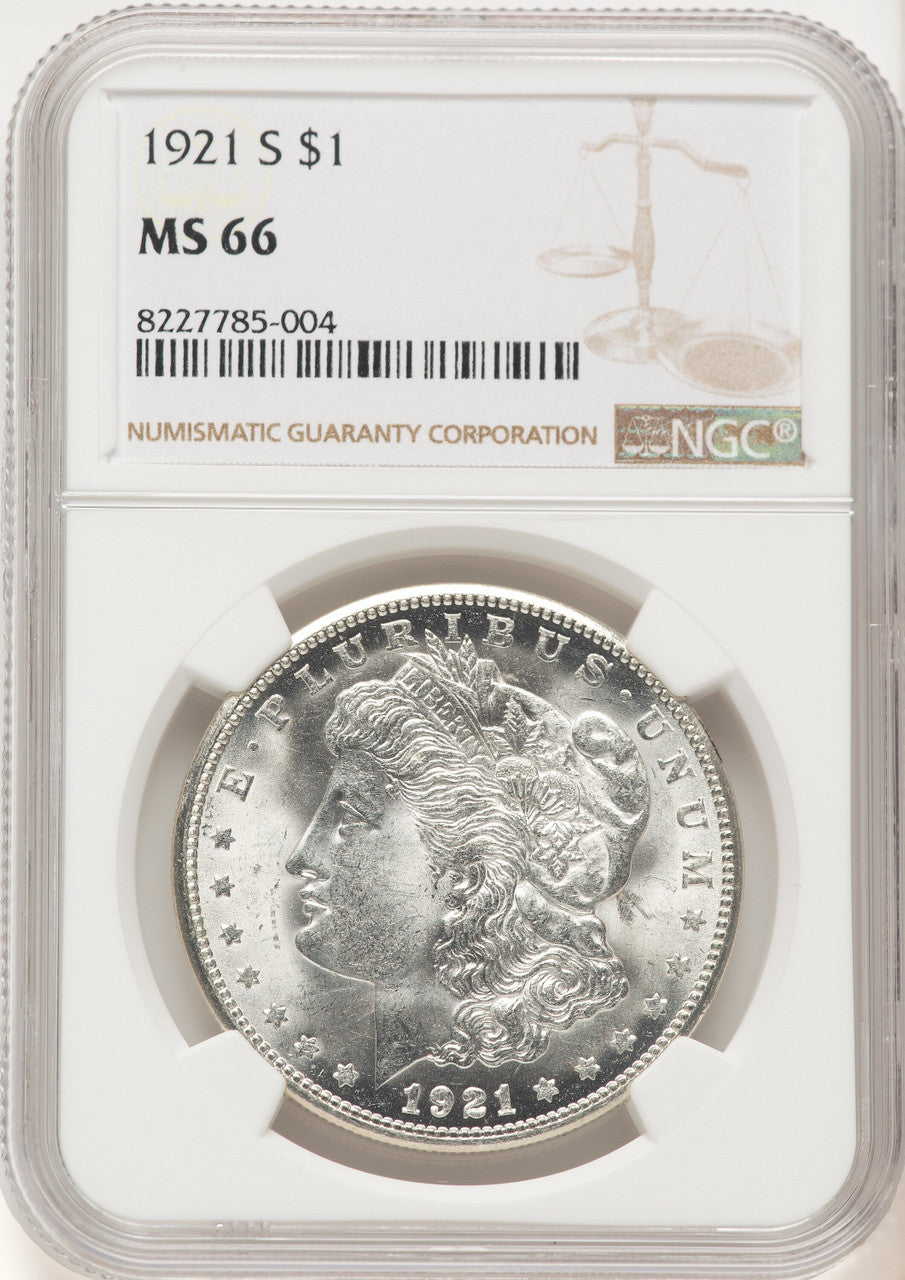 1921-S Morgan Dollar NGC MS66 (782132030)