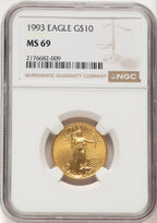 1993 $10 Quarter-Ounce Gold Eagle NGC MS69