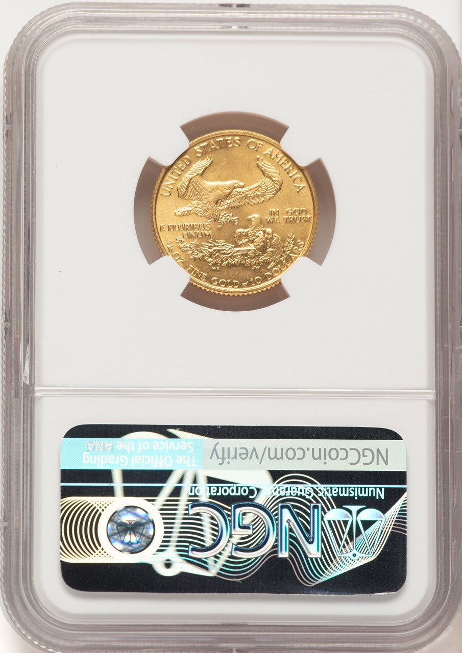 1993 Gold Eagle 1/4 oz Brown Label NGC MS69 (782175006)