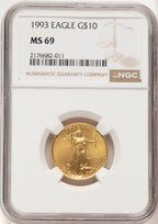 1993 $10 Quarter-Ounce Gold Eagle NGC MS69 (782175007)