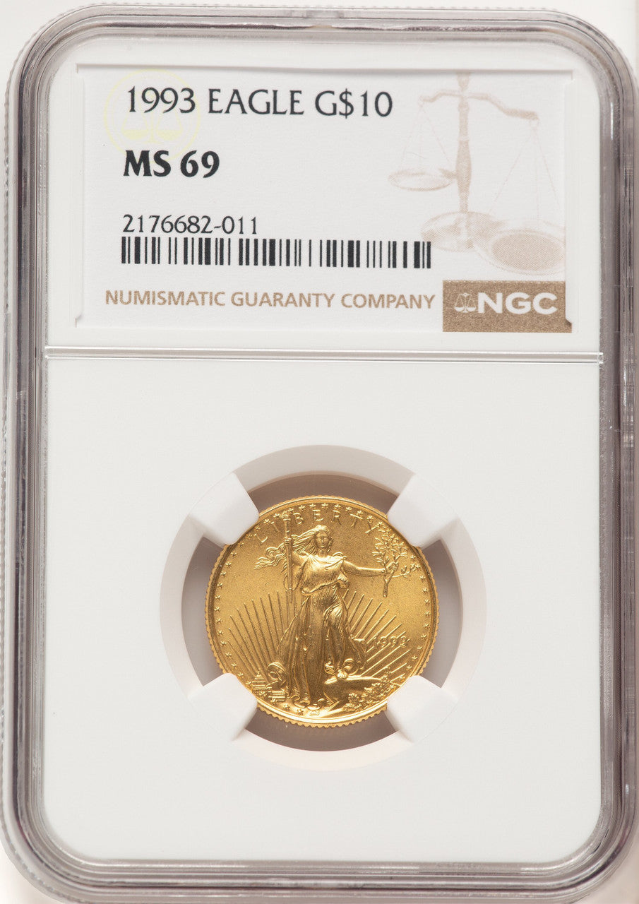 1993 $10 Quarter-Ounce Gold Eagle NGC MS69 (782175007)