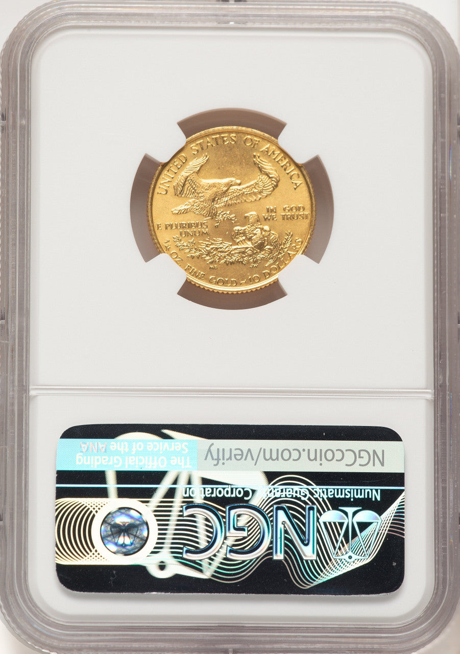 1993 Gold Eagle 1/4 oz Brown Label NGC MS69 (782175008)