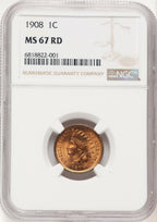 1908 1C RD Indian Cent NGC MS67