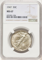 1947 50C Walking Liberty Half Dollar NGC MS67 (782214016)