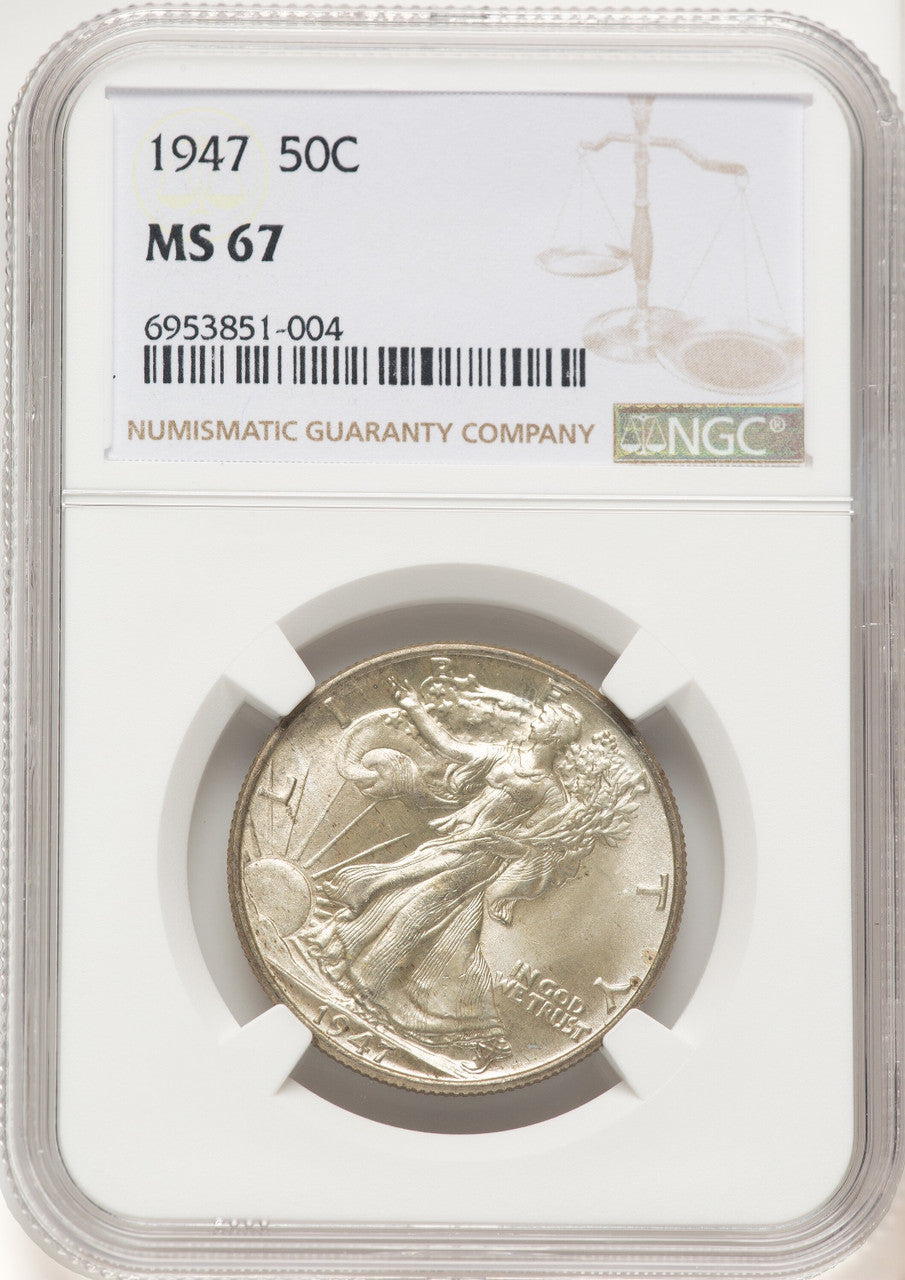 1947 50C Walking Liberty Half Dollar NGC MS67 (782214016)
