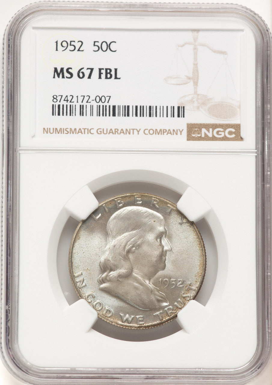 1952 50C FL Franklin Half Dollar NGC MS67 (782214019)