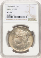 1921 Peace Dollar NGC MS64 (782214039)