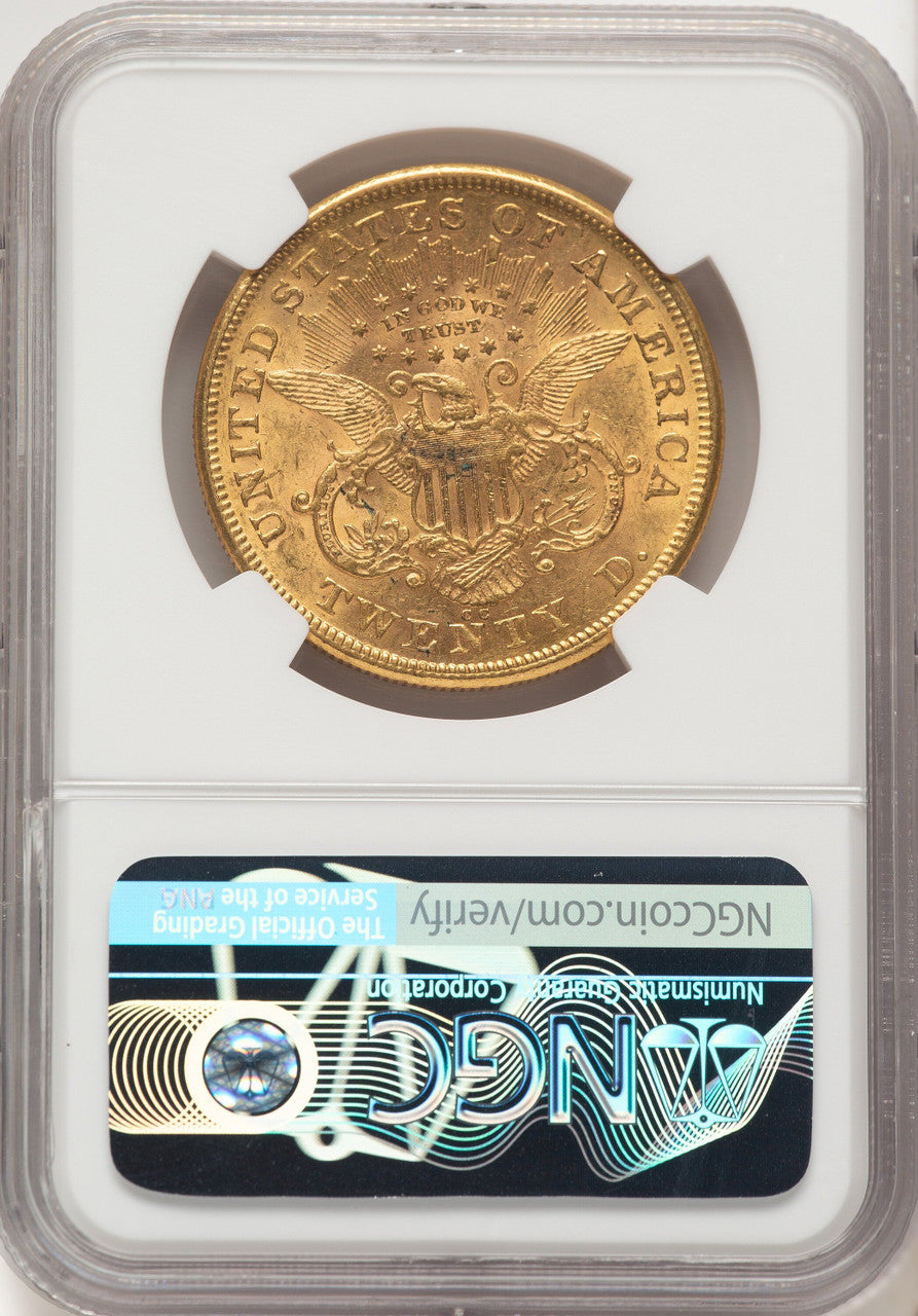1874-CC $20 Liberty Double Eagle NGC AU58 (782214061)