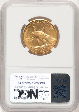 1911-D $10 Brown Label Indian Eagle NGC AU58
