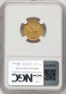 1839 $2.50 HM-1 Brown Label Classic Quarter Eagle NGC AU58