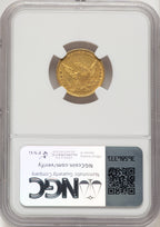1839 $2.50 HM-1 Brown Label Classic Quarter Eagle NGC AU58