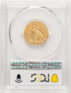 1909-D $5 CAC Blue Gradient Indian Half Eagle PCGS MS62