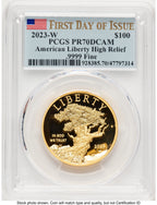 2023-W G$100 American Liberty High Relief FDI Flag PCGS PR70